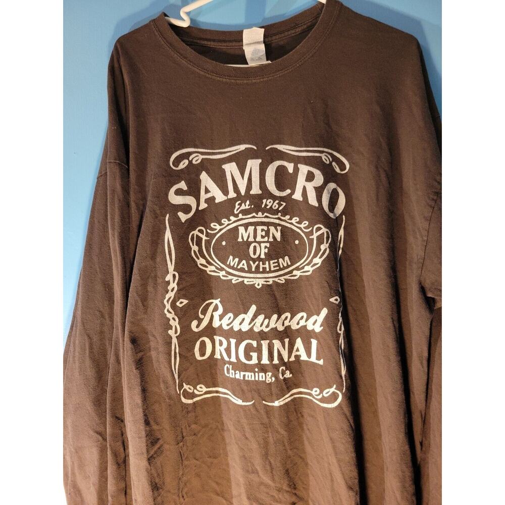 Samcro Men Of Mayhem Redwood Charming, CA Long Sleeve Motorcycle Shirt Size 2XL